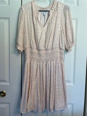 Nine West Blush Pink Button-Front Blouse